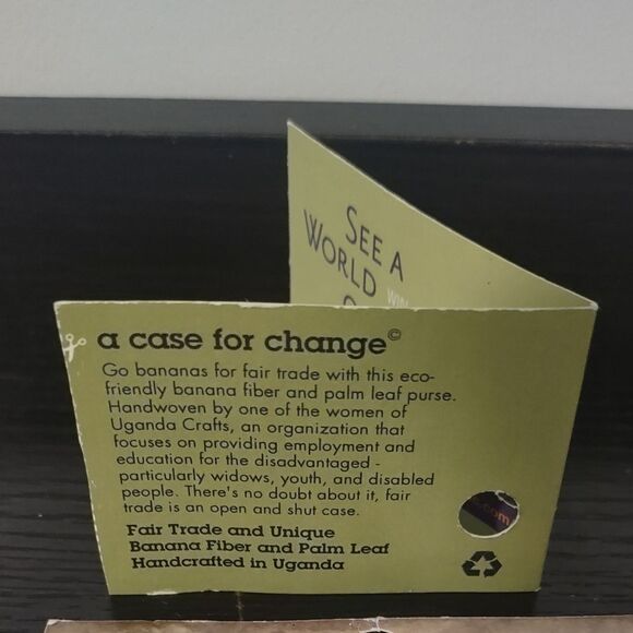 Handmade Cameroon Africa Straw Bag - Picture 3 of 9